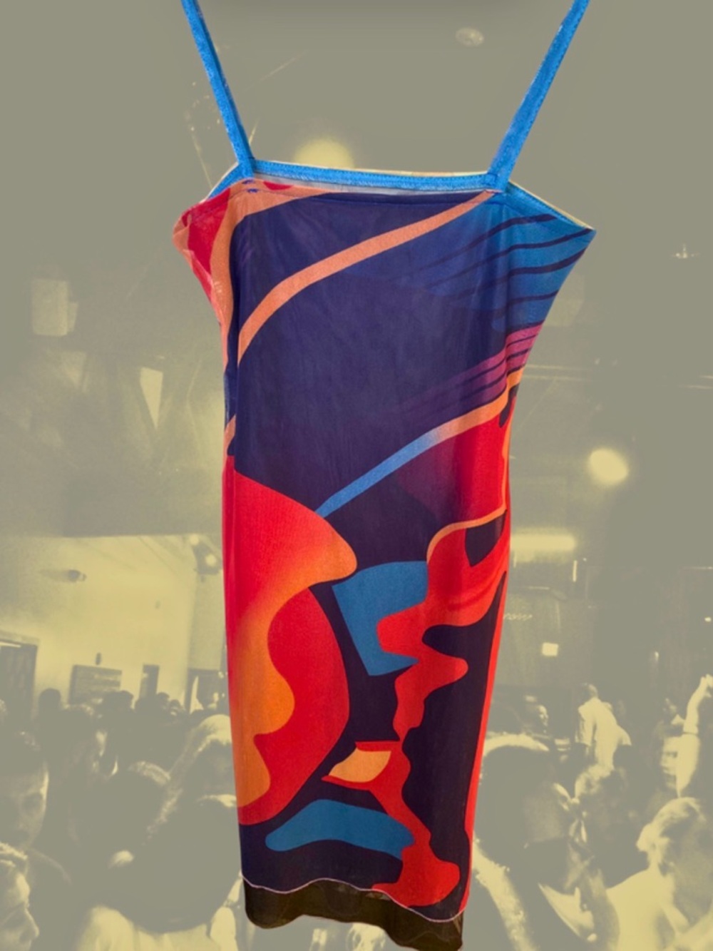 Expired Girl x Heeyajenny 2-Way Abstract Mesh Midi Slip Dress Women’s Size Small